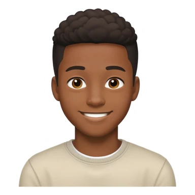 19-year-old Black male with a friendly smile, casual style sticker