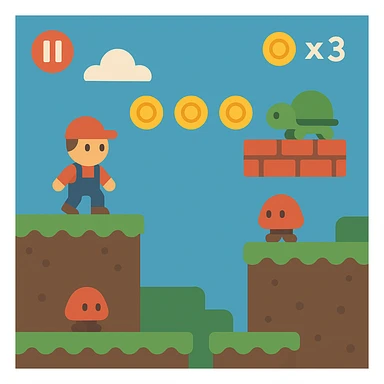 flat design style game sticker