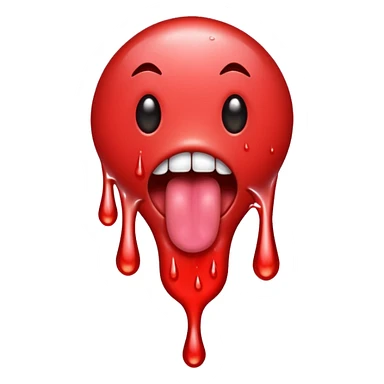Tongue dripping wet sticker