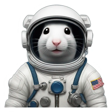 astronaut rat sticker