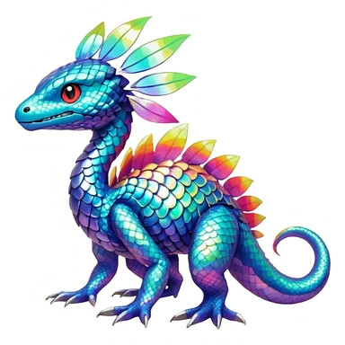 Shiny Exotic Tropical Pokémon-Fakémon-hybrid-creature (full body) sticker