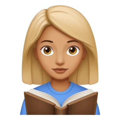 a woman holding an open book sticker