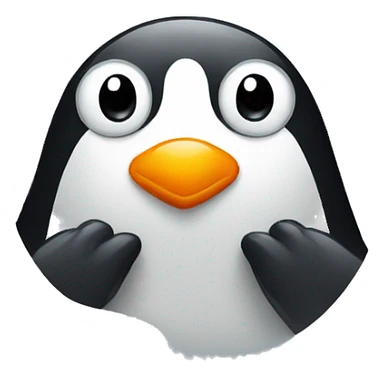 penguin being sneaky sticker