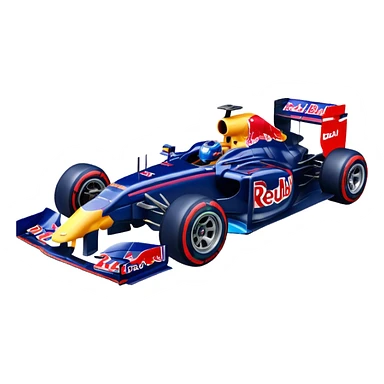 Red Bull F1 car driving animated emote sticker