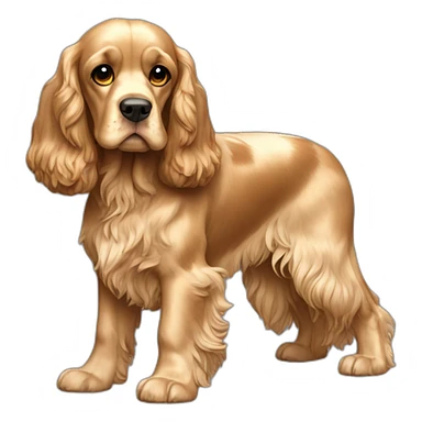 Dog-golden-english-cocker-spaniel-full-body-standing sticker