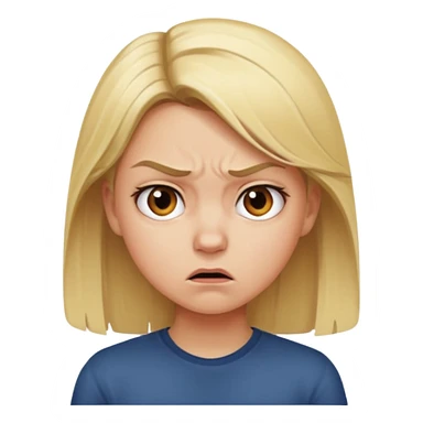 fai una ragazza bionda visibilmente offesa ed arrabbiata che guarda da un’altra parte  sticker