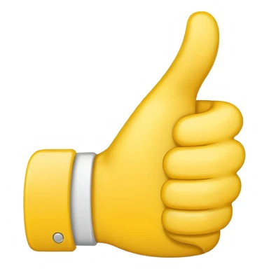 thumbs up emoji outlined in white sticker