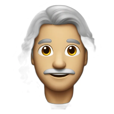 smart man with long hair as a pilot sticker