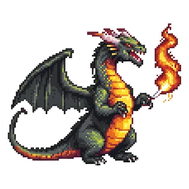 fire-breathing dragon sticker
