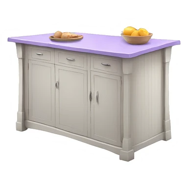 Realistic lavender kitchen counter island. sticker
