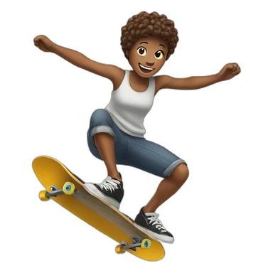 jumping with skateboard sticker