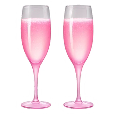 champagne glasses pink sticker