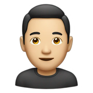 asian man pocker sticker