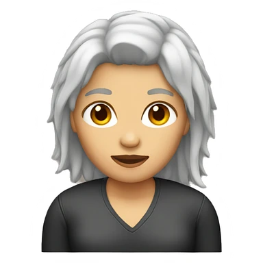 Woman with mullet sticker