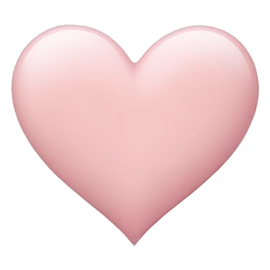 Light pink heart, powder pink shade sticker