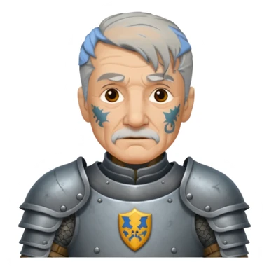 elderly tattooed knight sticker