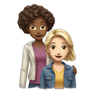 lila et margaux sticker