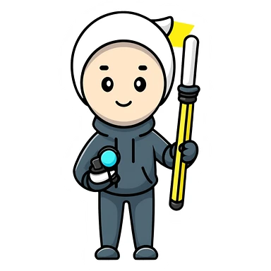 K-pop fan with light stick sticker