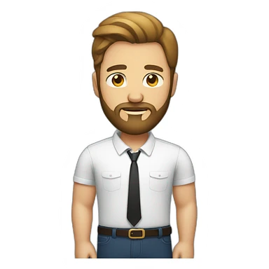 Big men with a beard sticker