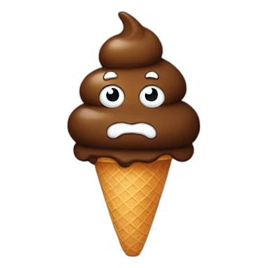 poop ice cream sticker