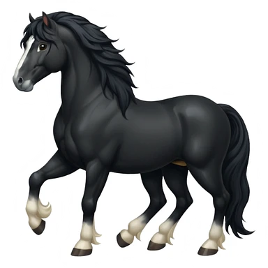 Black Clydesdale  sticker