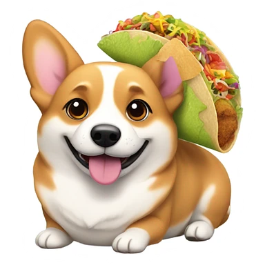 Fat corgi with taco sticker
