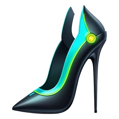 neon cyberpunk style 
stiletto sticker