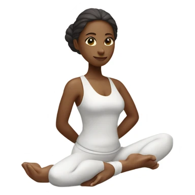 the upper body of a yoga woman sticker