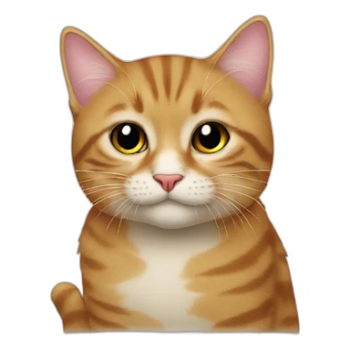 Emoji cat kissing hyperealistic sticker