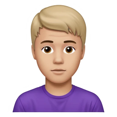 justin bieber, wear purple t shirt sticker