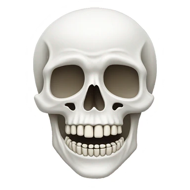 white Skeleton skull sticker