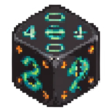 Classic gaming dice with numbers sticker