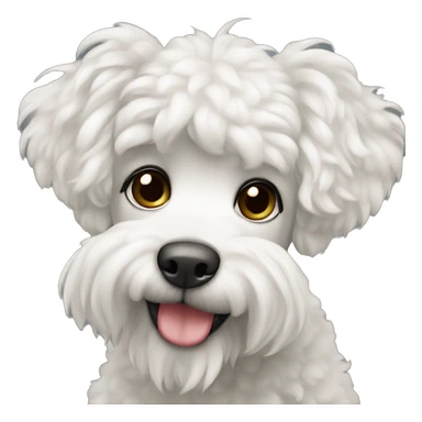 Caniche blanco te amo sticker