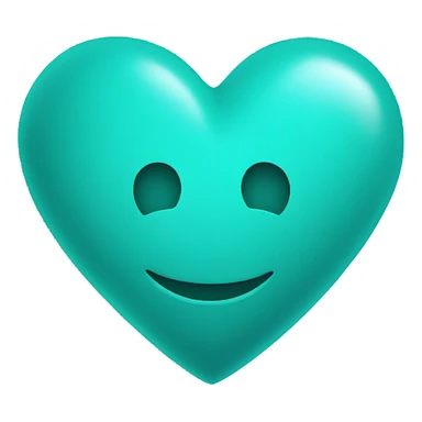 Turquoise emoji heart sticker