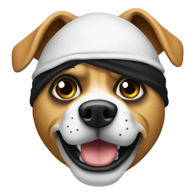 Dog with robber mask sticker