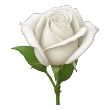 White rosebud sticker