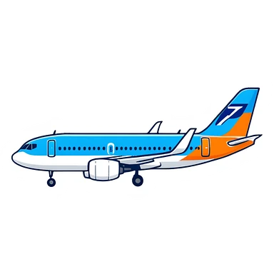Scandinavian Airlines airplane with blue tail sticker