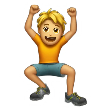 climbing emoji sticker