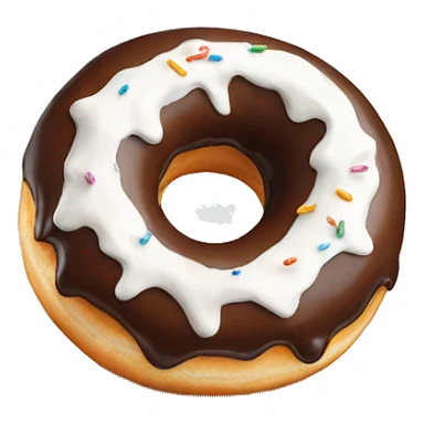 Donut with white cream sticker