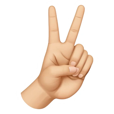 Hand with peace sign and thumb out  sticker
