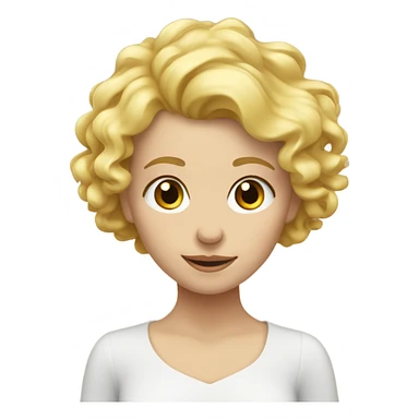 Mädchen mit blonden Wellen sticker