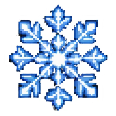 blue and white snowflake sticker