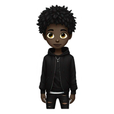 boy goth black cool sticker