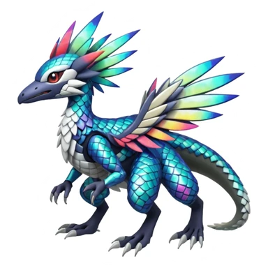  exotic tropical cyber-Trico-Silvally-Fakémon-Pokémon-Vernid-creature sticker