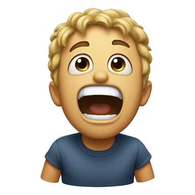 emoji screaming sticker