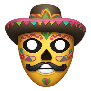 Masque mexicain sticker