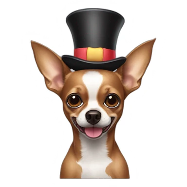 brown Chihuahua clown sticker