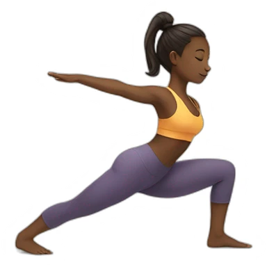 Girl girl doing yoga sticker
