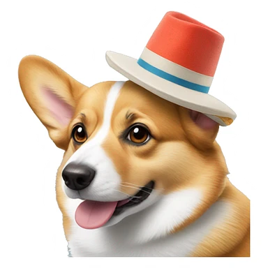 Corgi wearing a hat  sticker