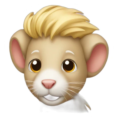 Rat with blond hair sticker